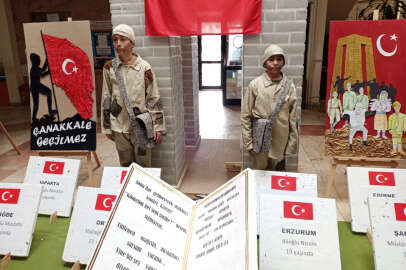 Öğrencilerden 18 Mart Çanakkale Zaferi gösterisi büyük ilgi gördü