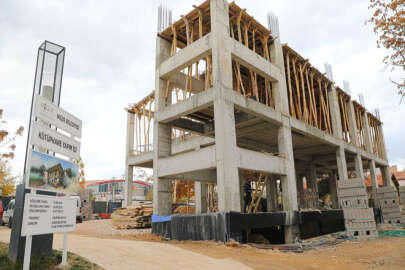 Merkez Kütüphane inşaatı hızla yükseliyor !..