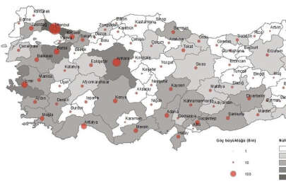 2021 yılında 2 milyon 777 bin kişi iller arasında göç etti