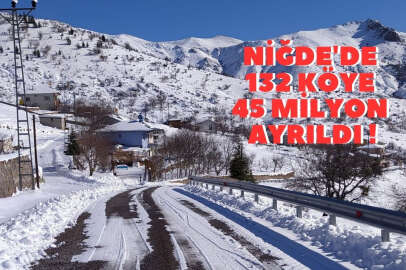 Niğde'de 132 köye 45 milyon lira ayrıldı !.