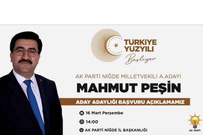 Mahmut Peşin adaylığını açıkladı !.