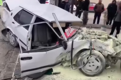 Niğde'de polisten kaçan araç kaza yaptı