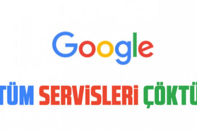 Google servislerinin tamamı çöktü
