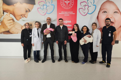 Niğde’de Prematüre Doğan Üçüzler Taburcu Edildi