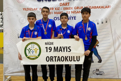 19 Mayıs Ortaokulu Dart Takımı Türkiye Şampiyonası’na Yükseldi