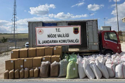 Niğde'de kaçak tütün operasyonu